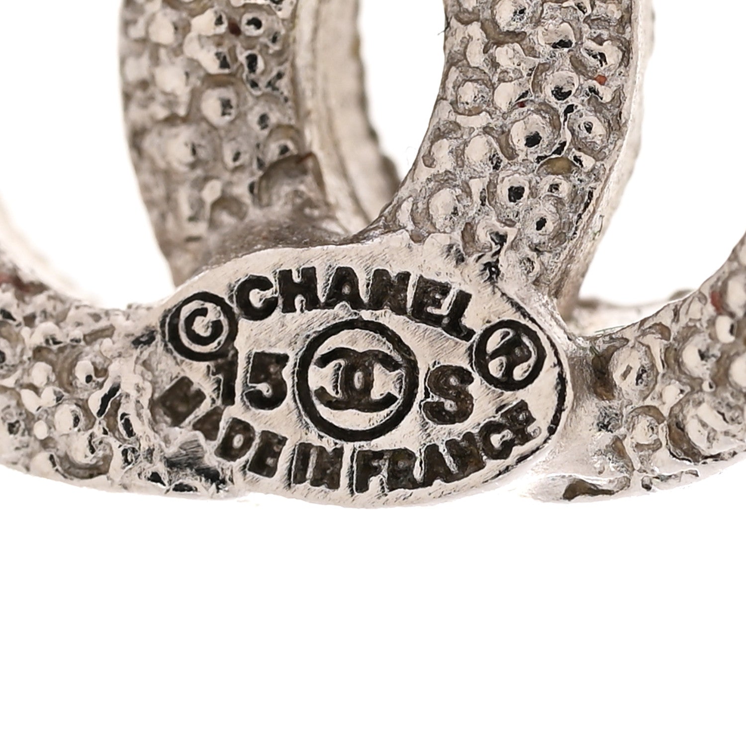 Chanel Crystal Mini CC Earrings Silver 4 of 5