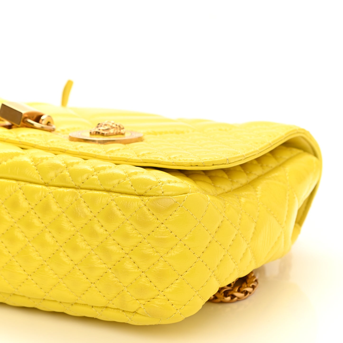 Nappa Quilted Icon Shoulder Bag Yellow