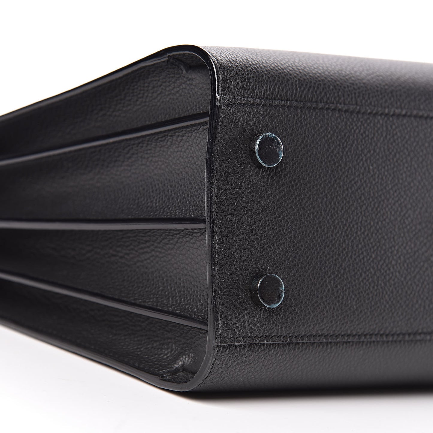 Grained Calfskin Baby Sac De Jour Black