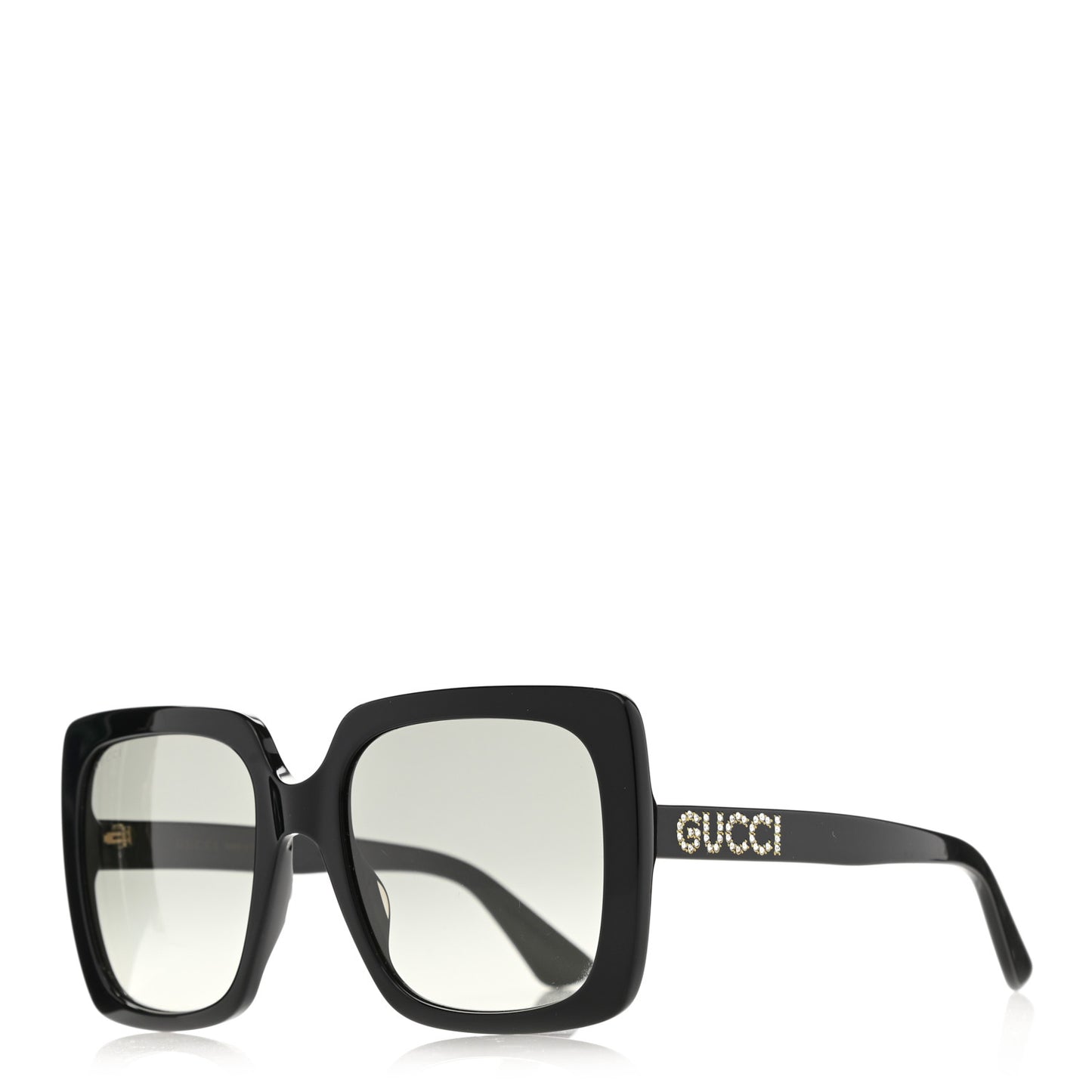 Crystal Square Frame GG Sunglasses GG0418S Black