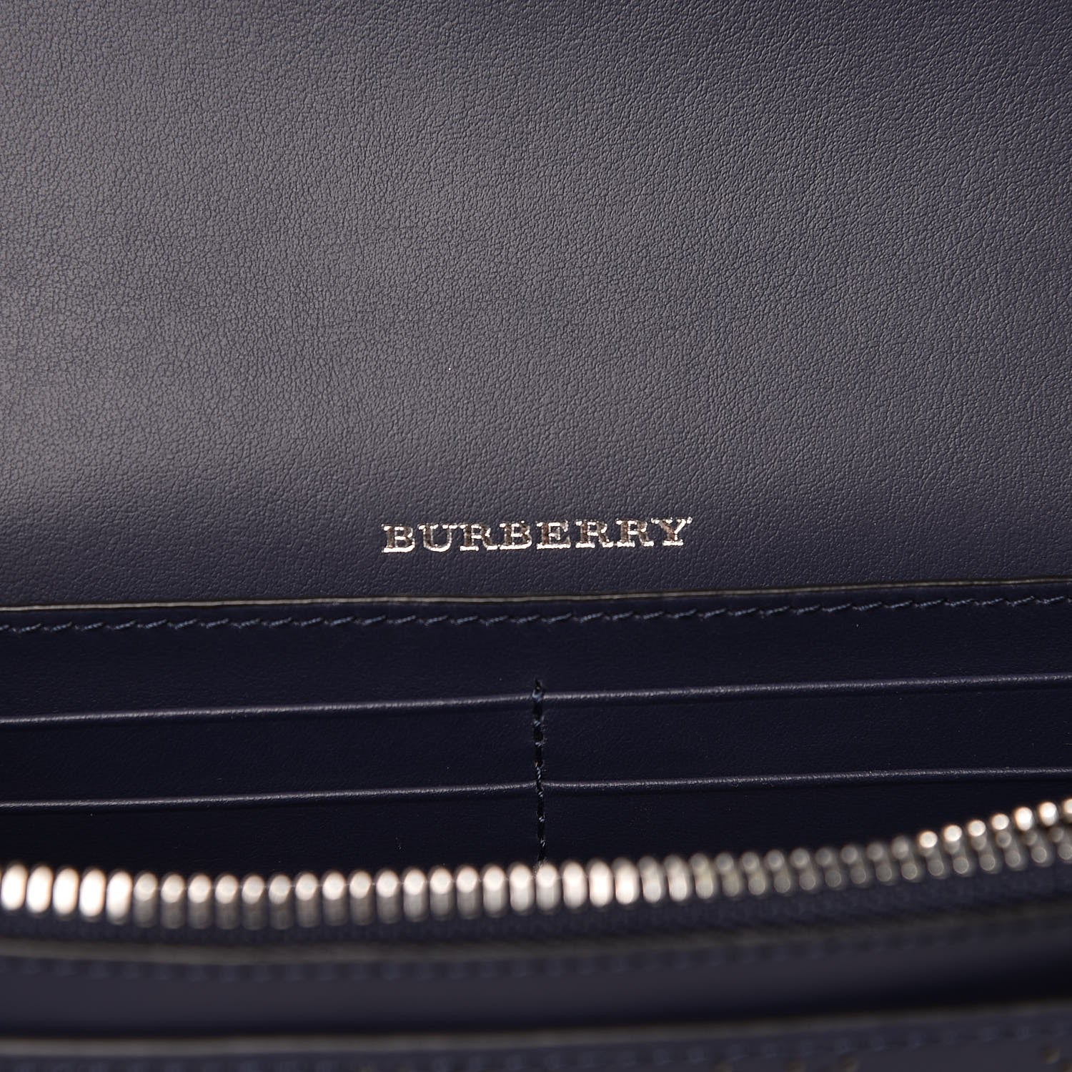Burberry Calfskin Perforated Logo Hampshire Crossbody Navy 6 of 9