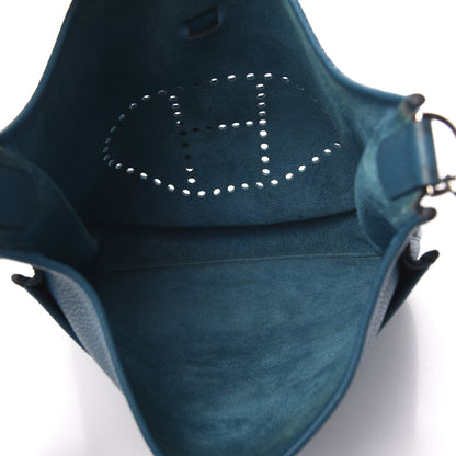 Hermes Taurillon Clemence Evelyne III GM Bleu Izmir 5 of 13