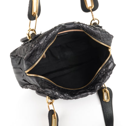 Chloe Python Calfskin East West Paraty Black 5 of 8