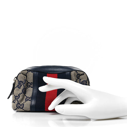 Gucci Monogram Web Small Cosmetic Case Navy 2 of 10