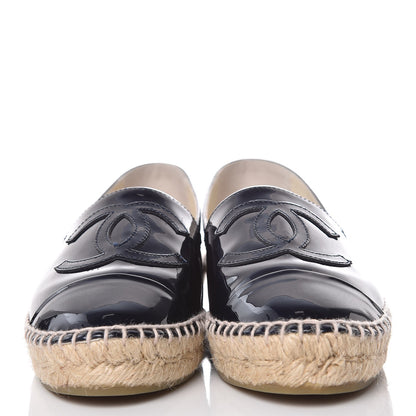 Chanel Patent CC Espadrilles 35 Navy 2 of 11