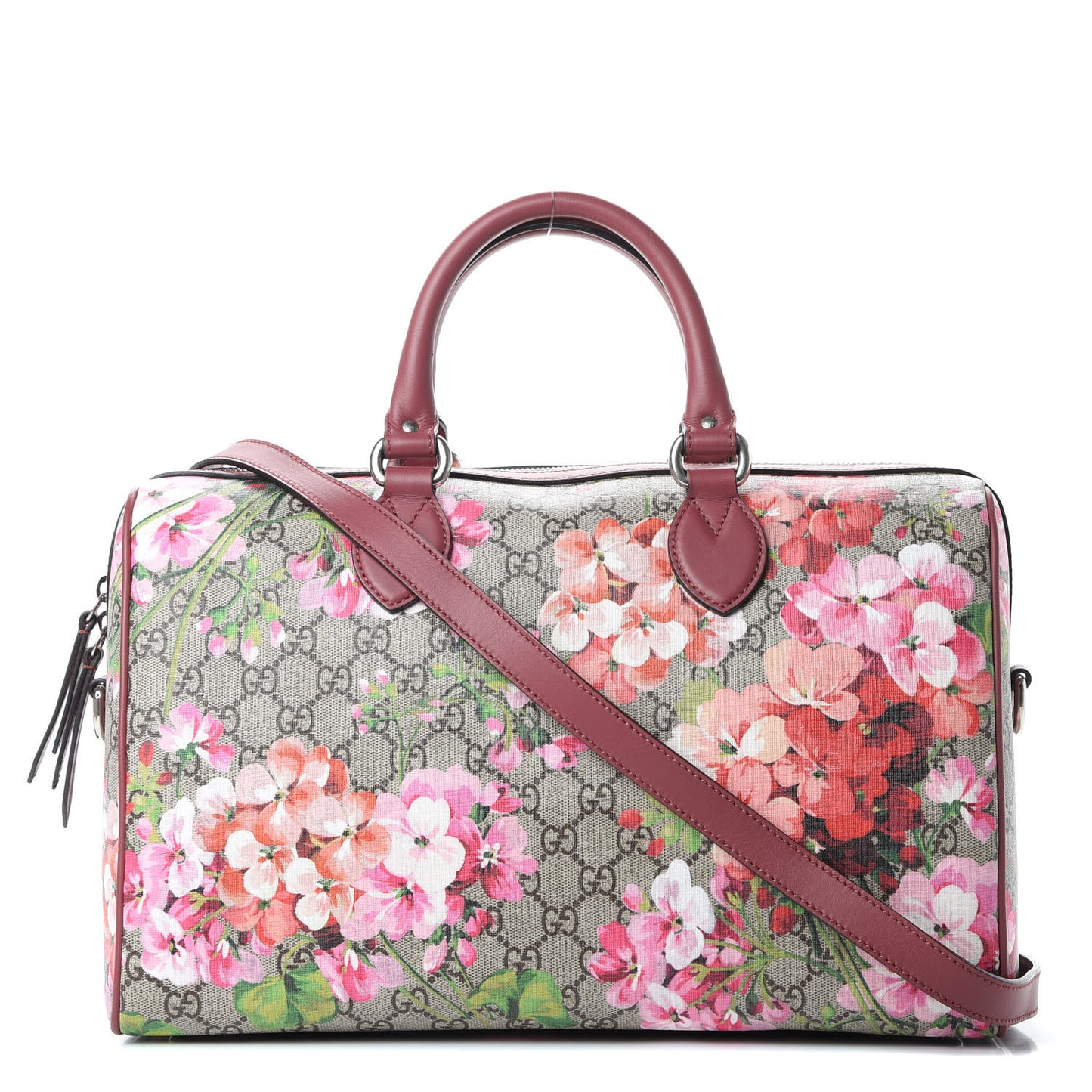GG Supreme Monogram Blooms Medium Boston Beige Multicolor Dry Rose