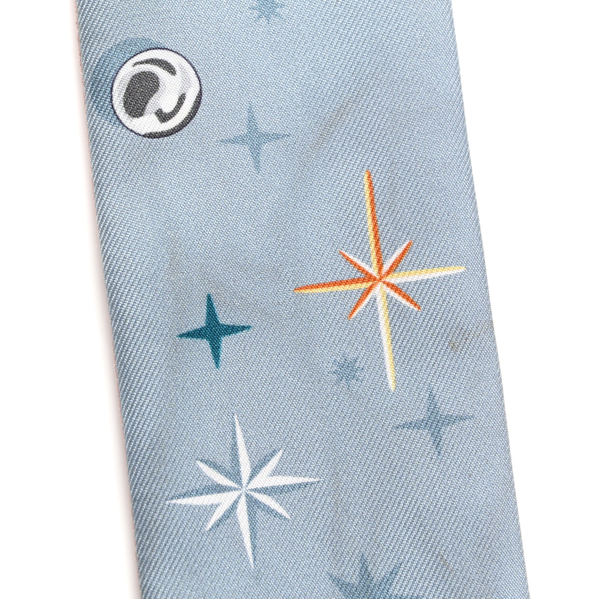 Hermes Silk C'est la Fete Twilly Bleu Glacier 6 of 6
