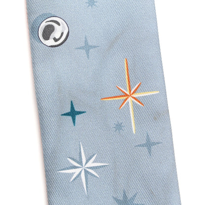 Hermes Silk C'est la Fete Twilly Bleu Glacier 6 of 6