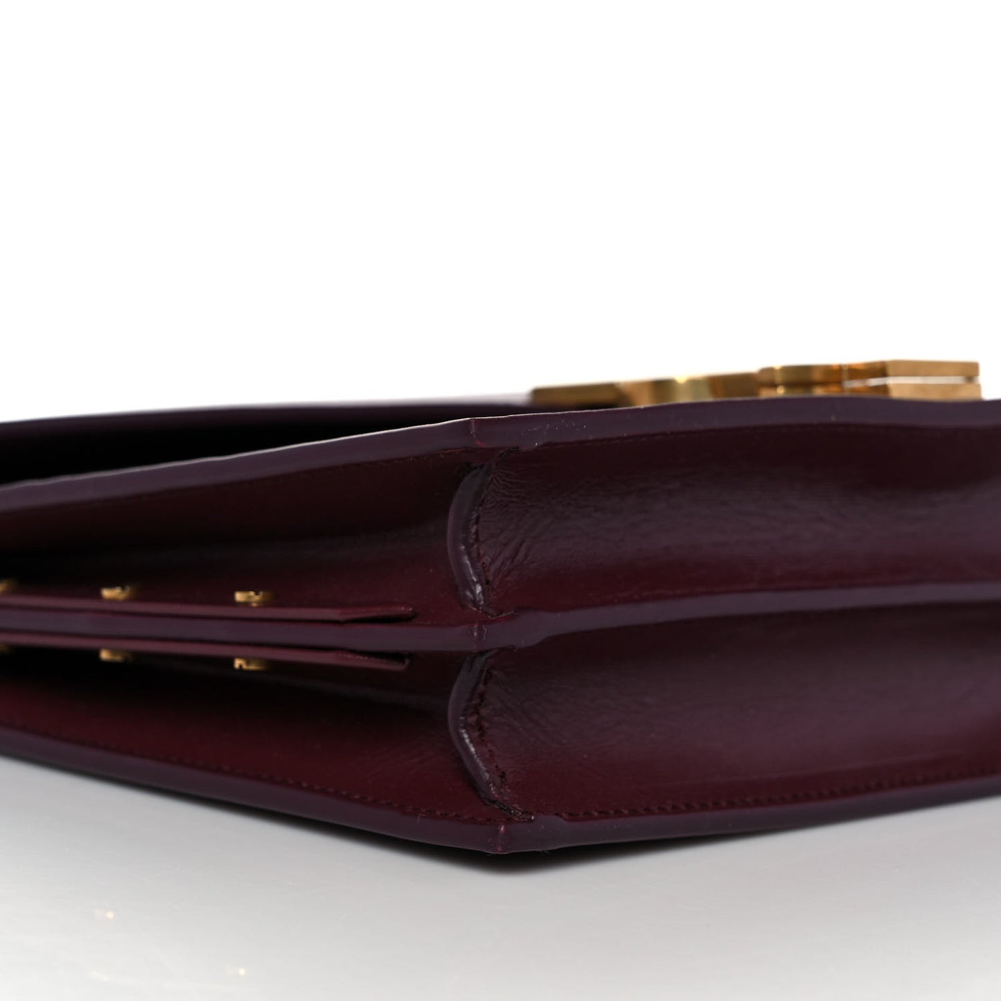 Smooth Calfskin Monogram Cassandra Clasp Bag Rouge Legion