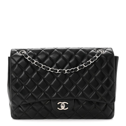 Chanel Lambskin Quilted Maxi Single Flap Black 1 of 10