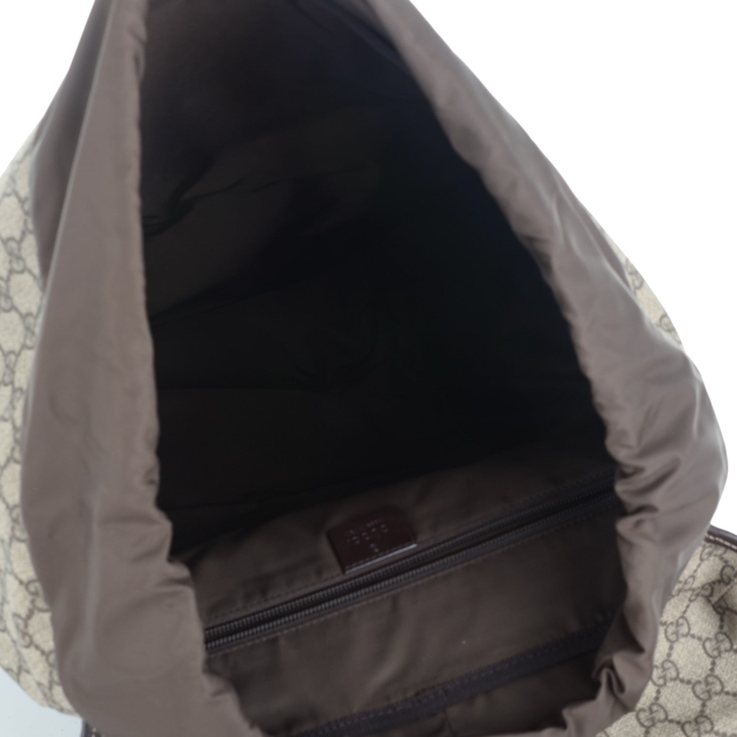 Gucci GG Supreme Monogram Large Interlocking G Double Buckle Backpack Dark Brown 4 of 6