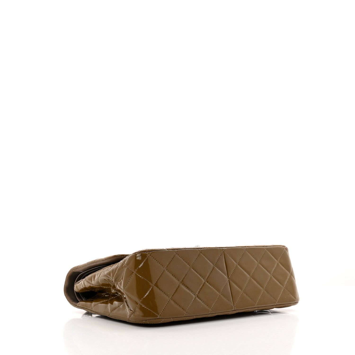 Chanel Patent Calfskin Quilted Jumbo Double Flap Brown 4 of 14