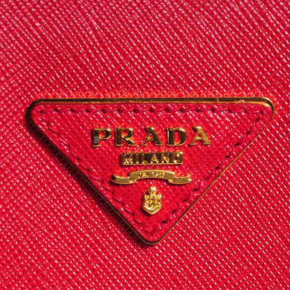 Prada Saffiano Lux Bowler Fuoco 6 of 15