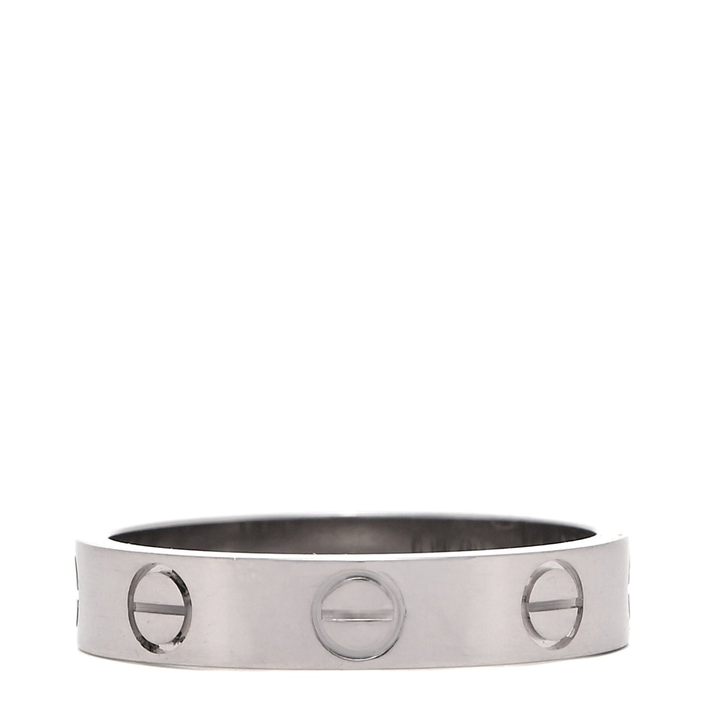 18K White Gold 3.5mm LOVE Wedding Band Ring 49 4.75