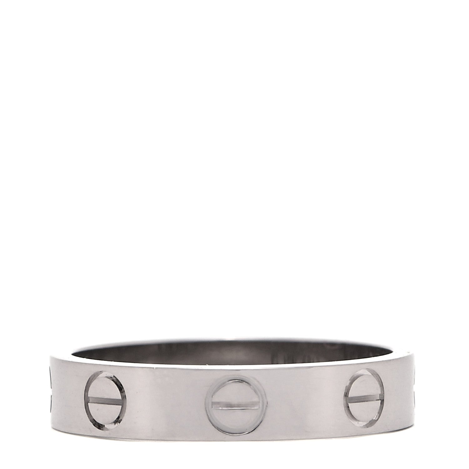 Cartier 18K White Gold 3.5mm LOVE Wedding Band Ring 49 4.75 3 of 4