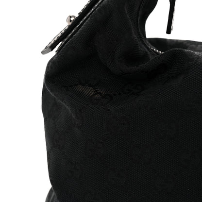 Gucci Monogram Medium Horsebit Chain Hobo Black 12 of 13