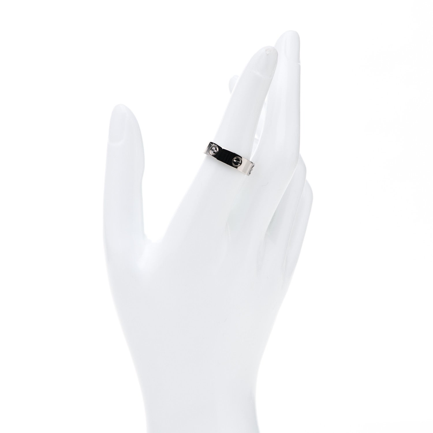 Cartier 18K White Gold 5.5mm LOVE Ring 55 7.25 2 of 7