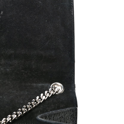 Saint Laurent Metallic Sparkle Calfskin Medium Monogram Kate Satchel Black 11 of 12