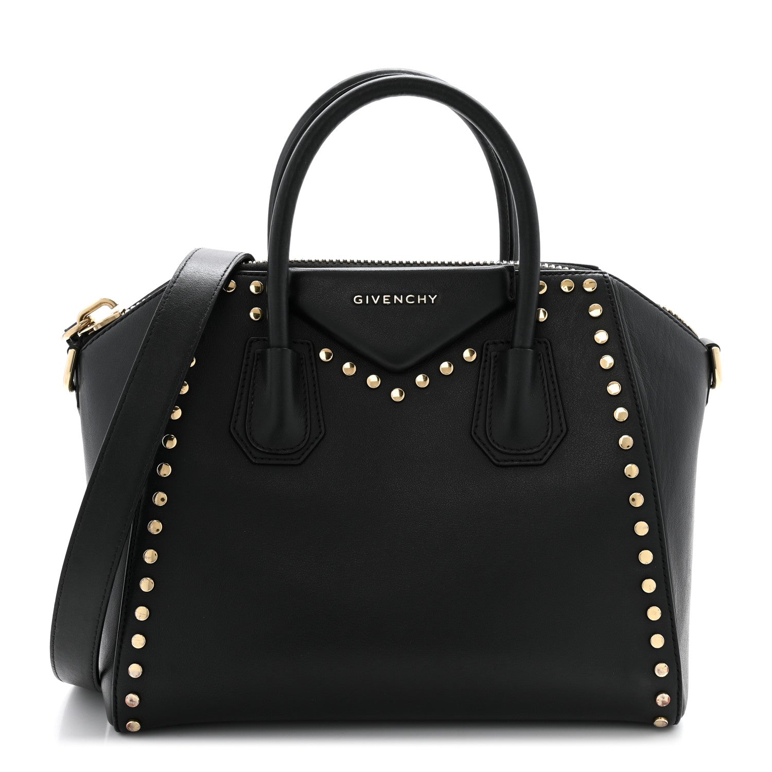 Givenchy Smooth Calfskin Small Studded Antigona Black 1 of 16