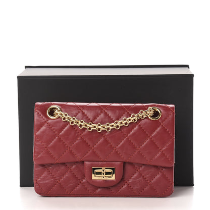 Chanel Aged Calfskin Quilted 2.55 Reissue Mini Flap Red 11 of 11