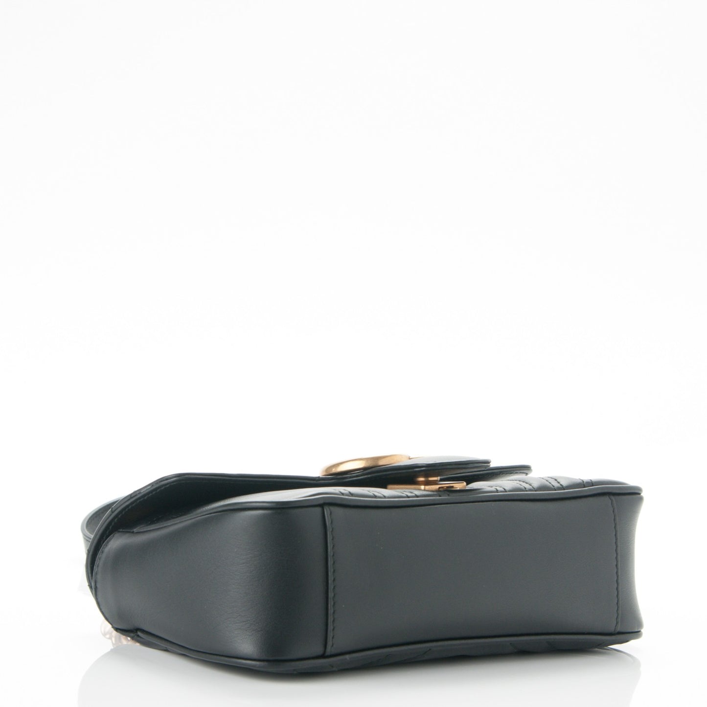 Calfskin Matelasse Mini GG Marmont Shoulder Bag Black