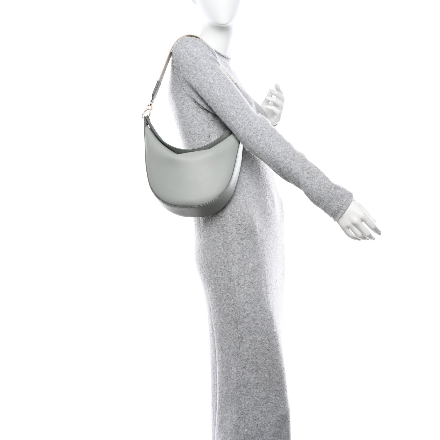 Loewe Satin Calfskin Jacquard Luna Bag Ash Grey 2 of 9