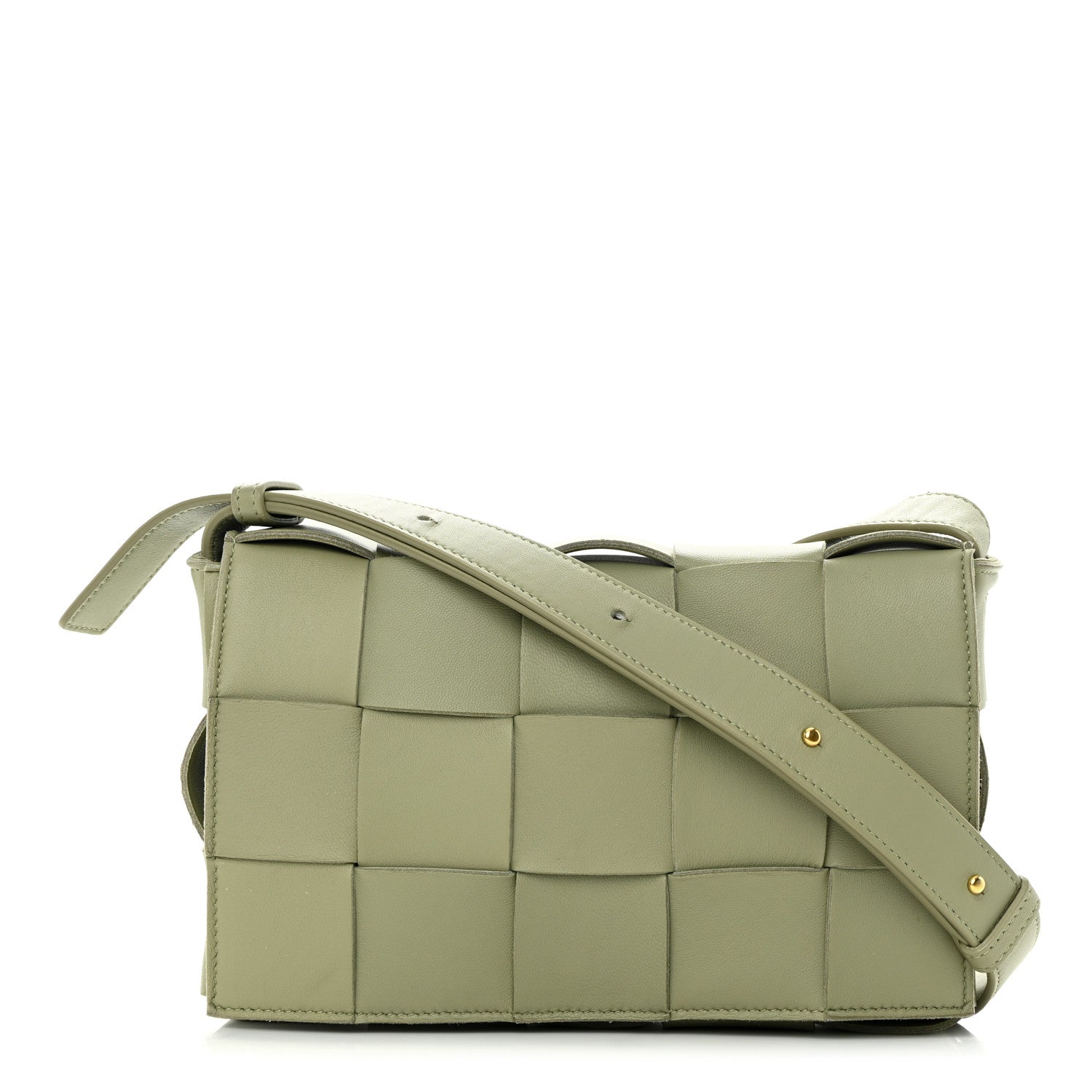Bottega Veneta Lambskin Maxi Intreccio Cassette Crossbody Bag Travertine 1 of 13
