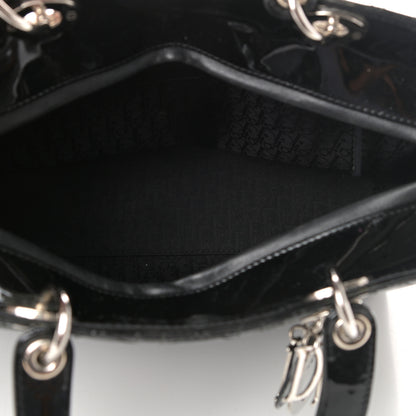 Christian Dior Patent Cannage Large Lady Dior Black 5 of 9