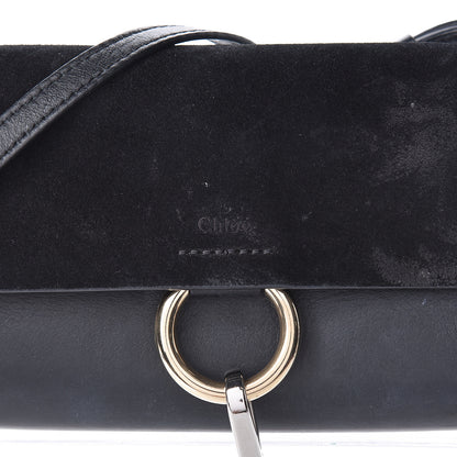 Chloe Suede Calfskin Mini Faye Shoulder Bag Black 14 of 14