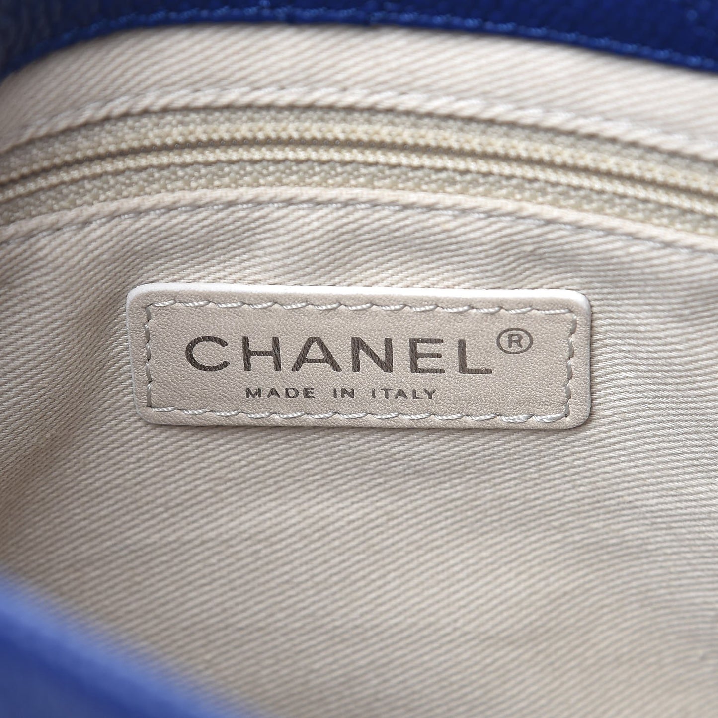 Caviar Stitched Small CC Pocket Shoulder Dark Blue