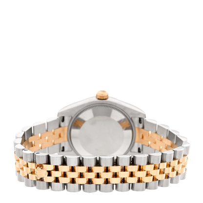 Rolex Stainless Steel 18K Yellow Gold Diamond Mother of Pearl 31mm Oyster Perpetual Datejust Watch 178273 3 of 5