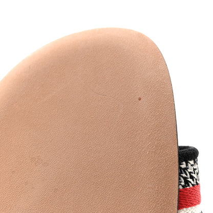 Christian Dior Canvas D-Chess Embroidered Dioramour Dway Mules Slide Sandals 39 Red 13 of 13