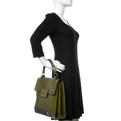 Prada Spazzolato Top Handle Militare Fume 2 of 15