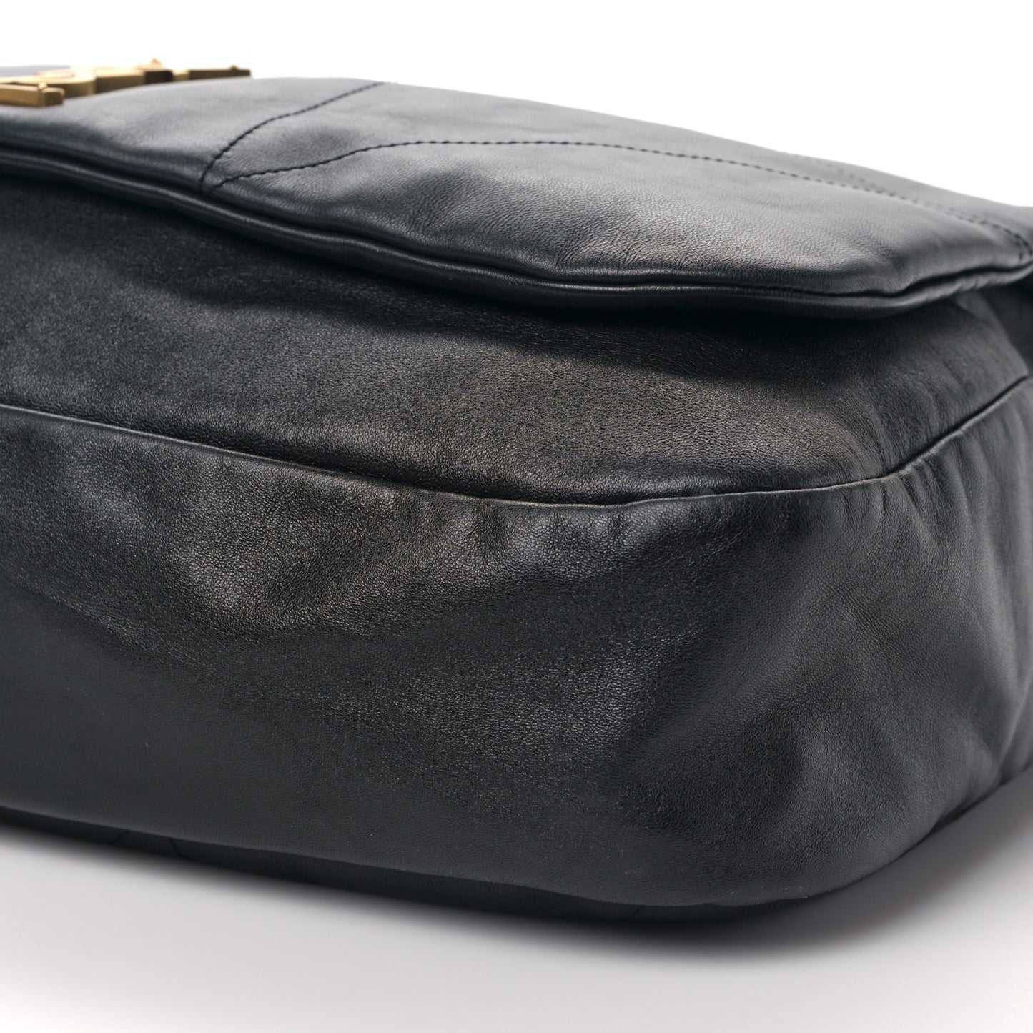 Lambskin Matelasse Monogram Large Jamie 4.3 Black