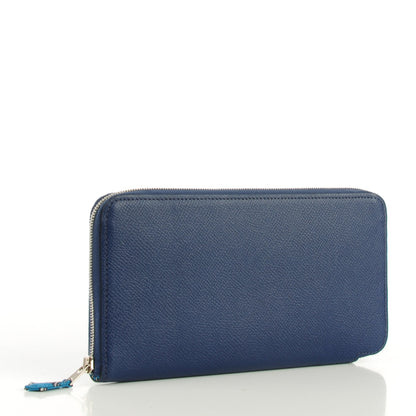 Hermes Epsom Silk'In Wallet Bleu Saphir 4 of 9