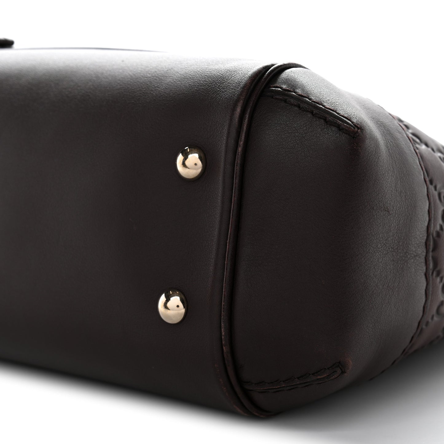 Guccissima Mayfair Top Handle Satchel Dark Brown