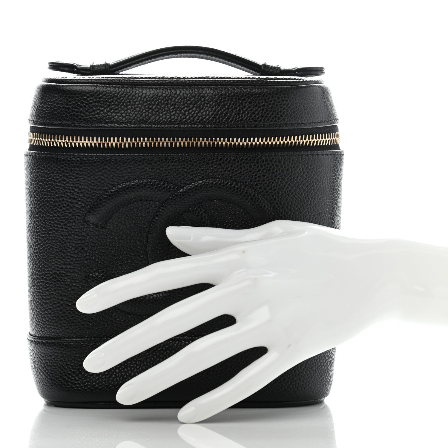 Chanel Caviar Cosmetic Vanity Bag Black 2 of 9