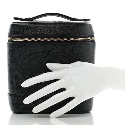 Chanel Caviar Cosmetic Vanity Bag Black 2 of 9