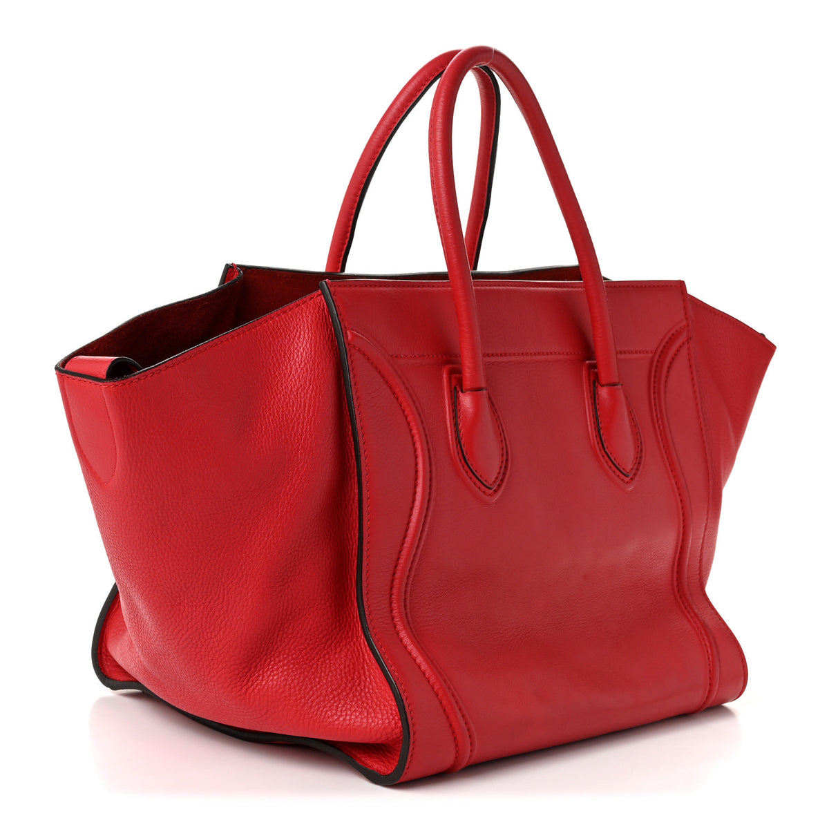 Supple Calfskin Medium Phantom Luggage Vermillion