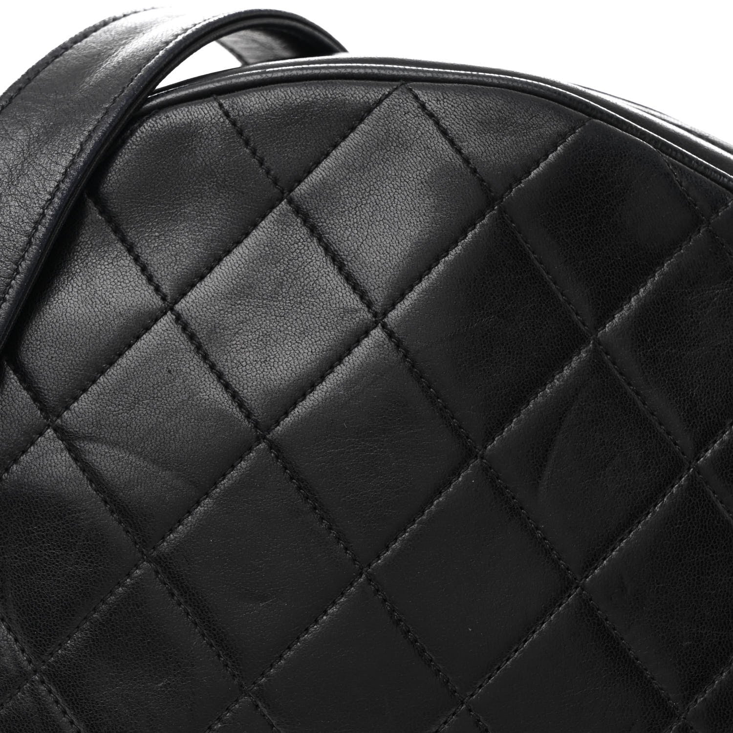 Chanel Lambskin Quilted Round Tassel Crossbody Bag Black 8 of 14