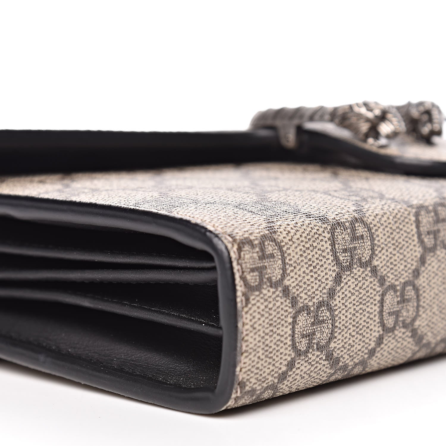 Gucci GG Supreme Monogram Mini Dionysus Chain Wallet Beige Black 9 of 10