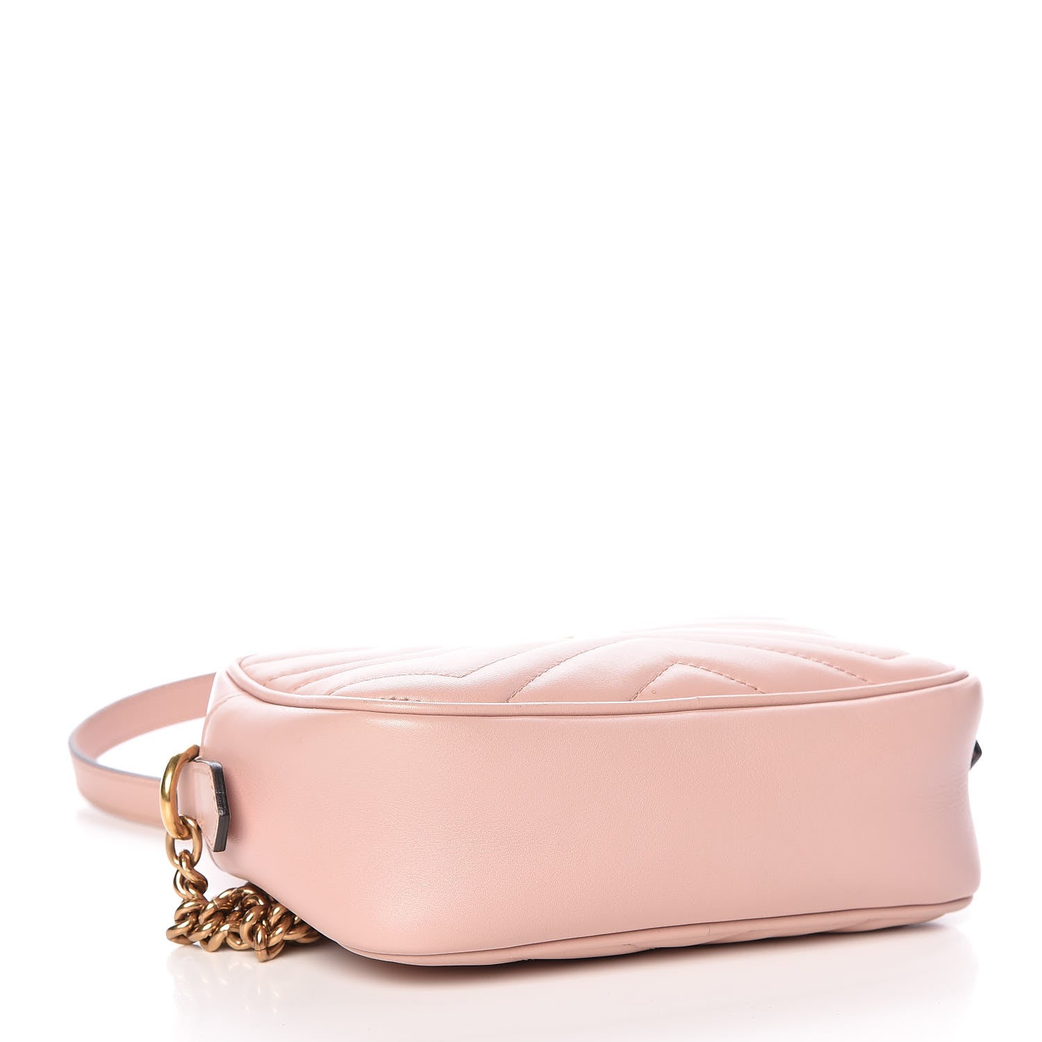 Gucci Calfskin Matelasse Mini GG Marmont Chain Shoulder Bag Perfect Pink 4 of 10