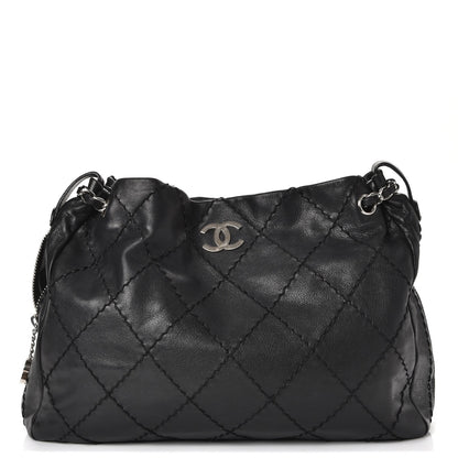 Chanel Lambskin Stitched Expandable Tote Black 1 of 8