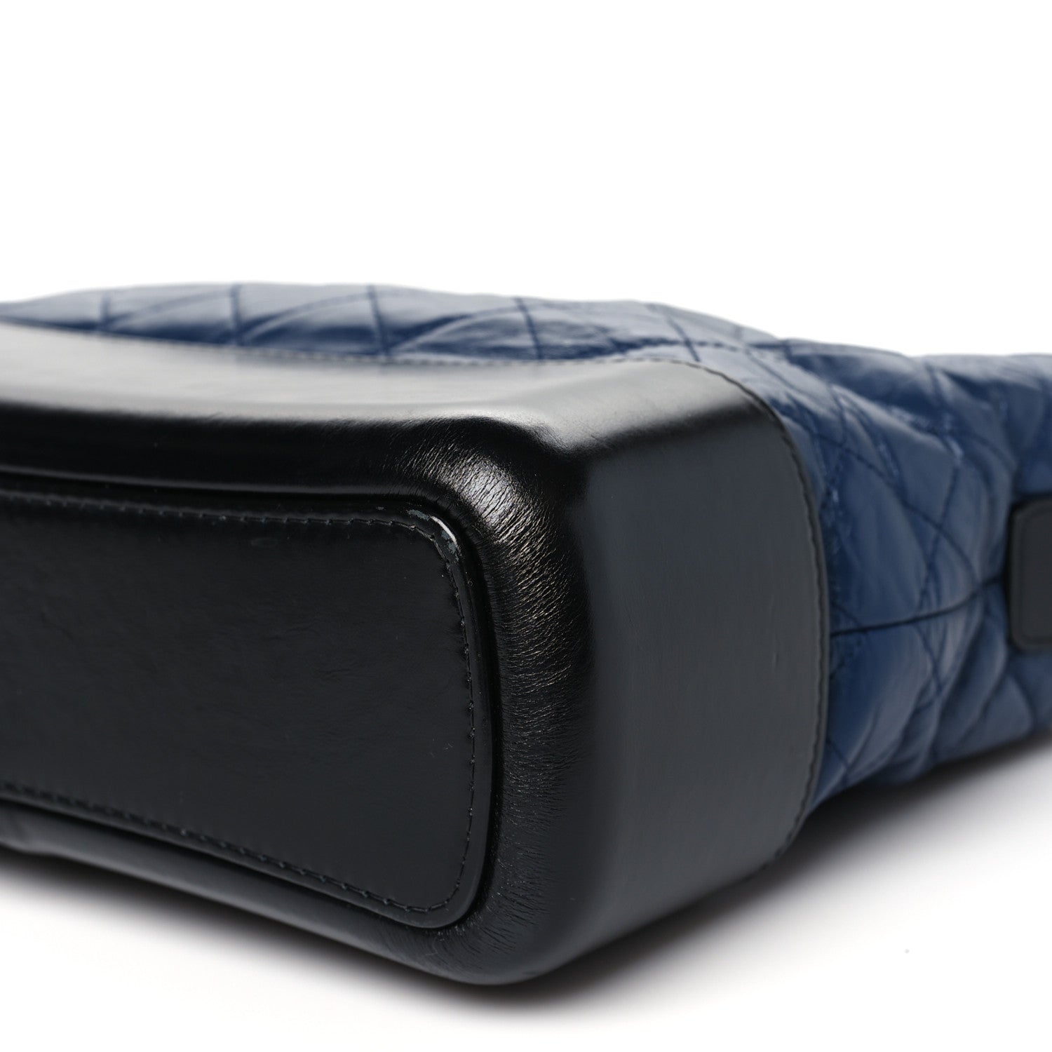 Chanel Aged Calfskin Quilted Medium Gabrielle Hobo Navy Black 10 of 10