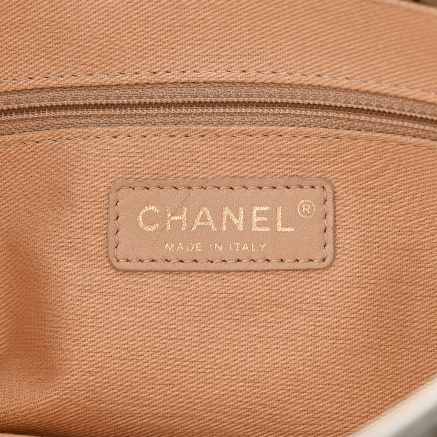 Perforated Calfskin Large Up In The Air Flap Light Gold