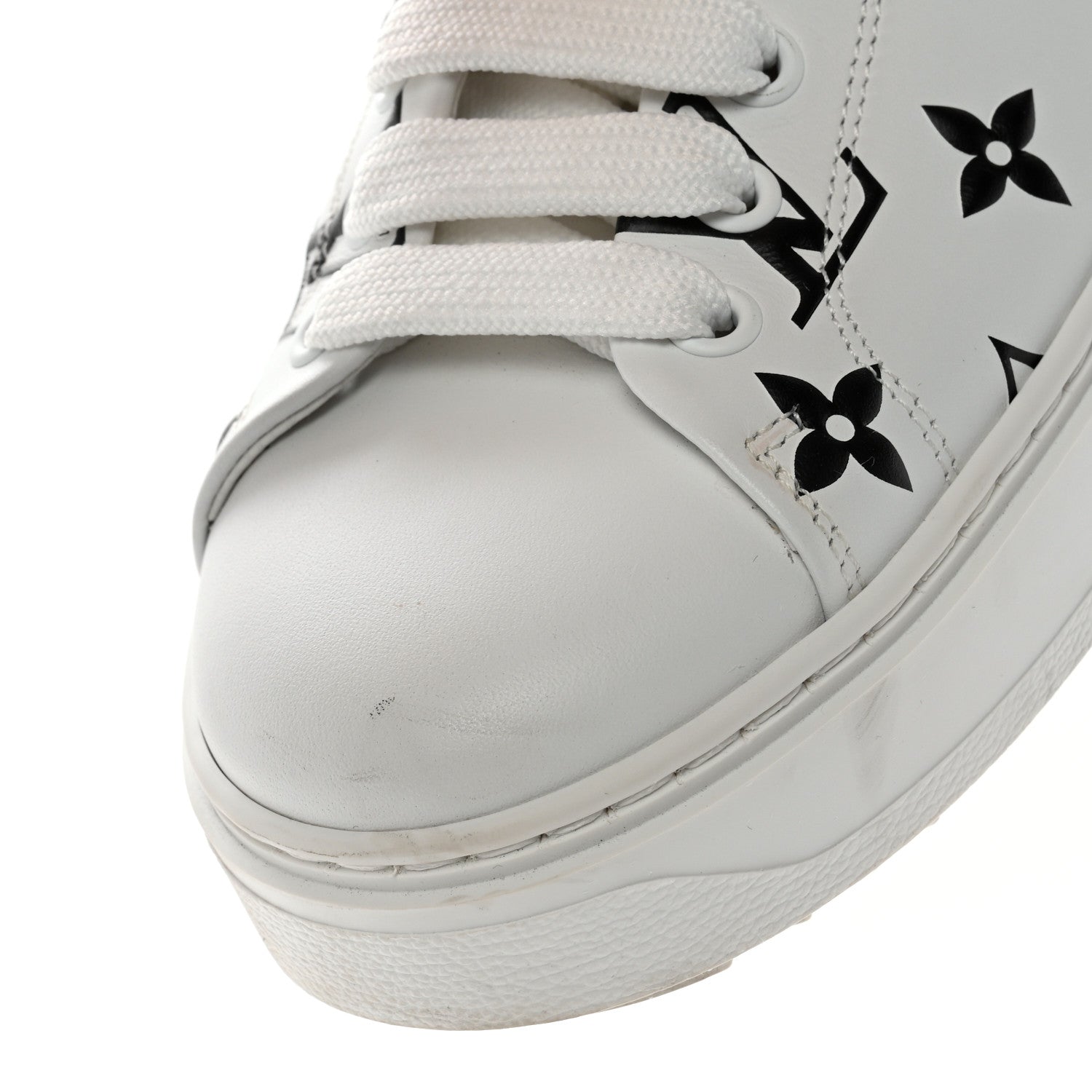 Louis Vuitton Calfskin Monogram Debossed Time Out Sneakers 39 Black 11 of 13