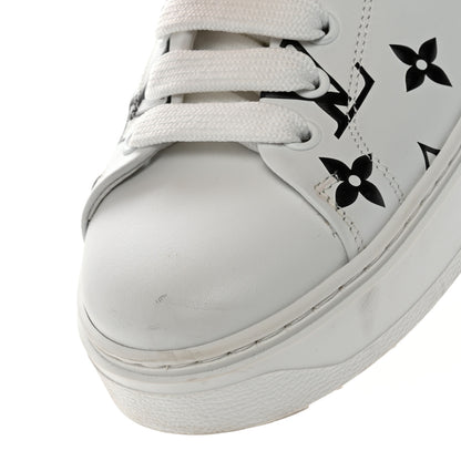 Louis Vuitton Calfskin Monogram Debossed Time Out Sneakers 39 Black 11 of 13