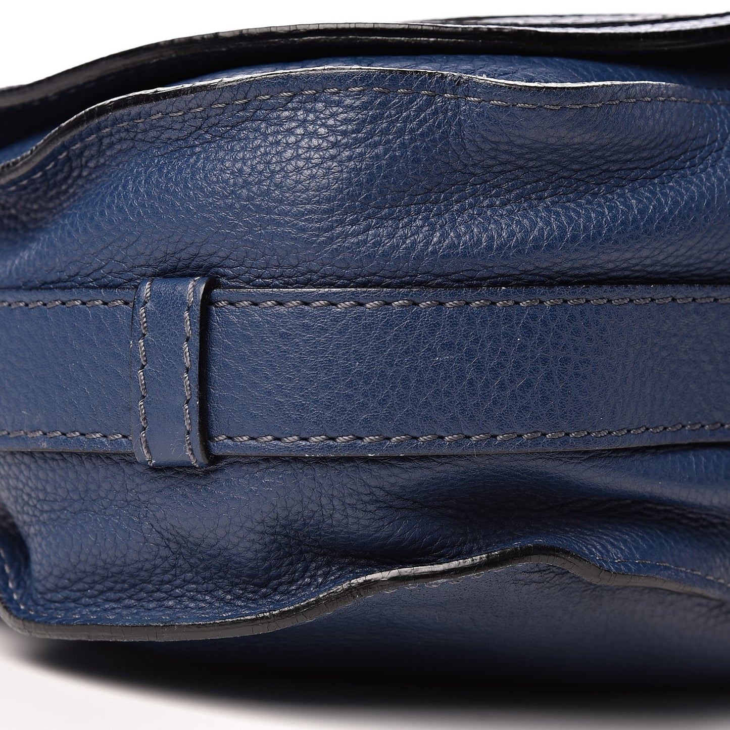 Calfskin Medium Marcie Round Crossbody Bag Royal Navy