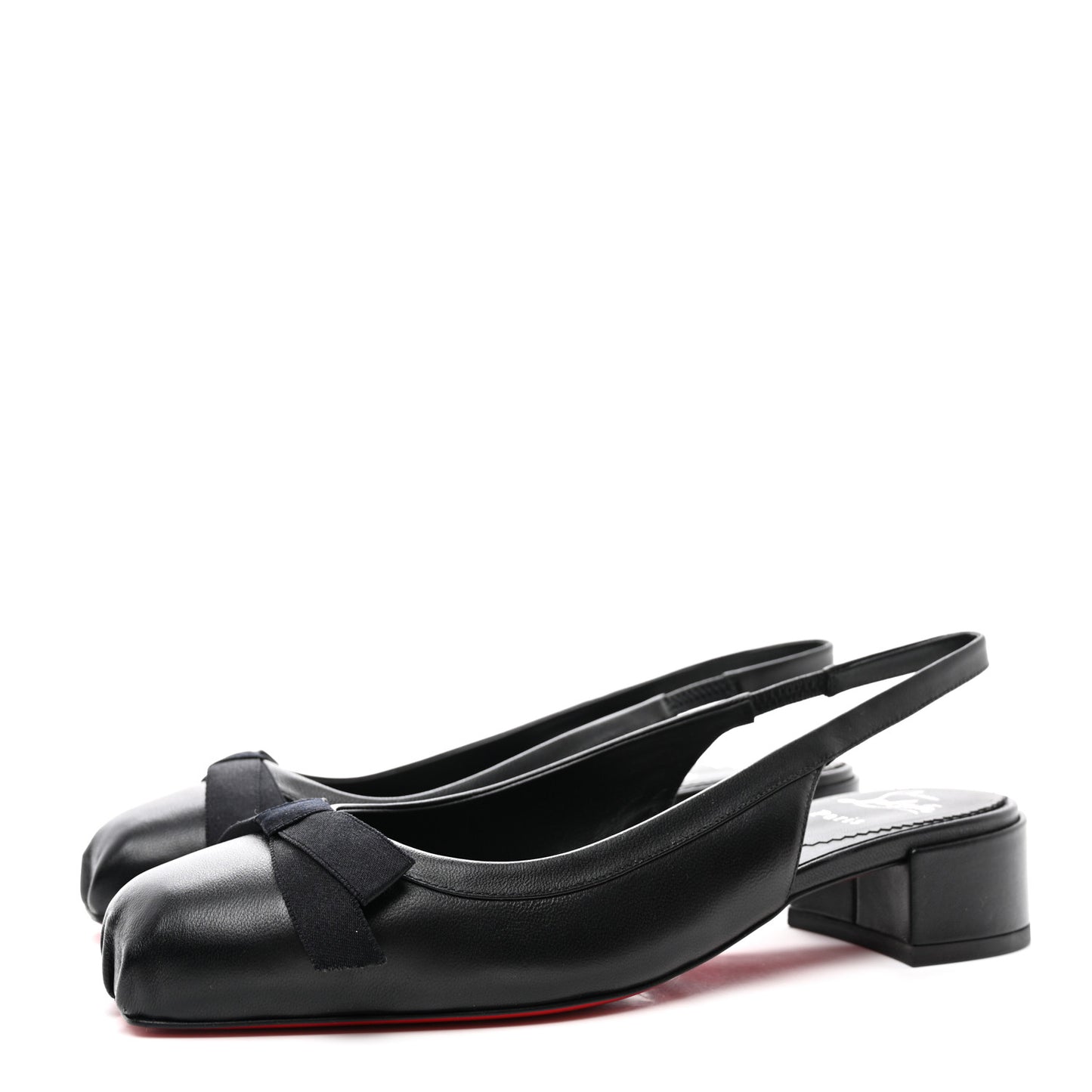 Nappa Mamaflirt 30mm Bow Sling Ballerinas 40.5 Black