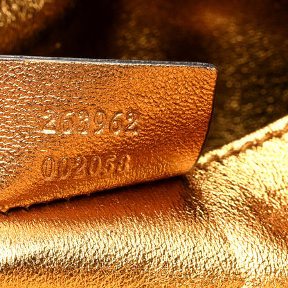 Gucci Metallic Snakeskin Malika Clutch Gold 7 of 8